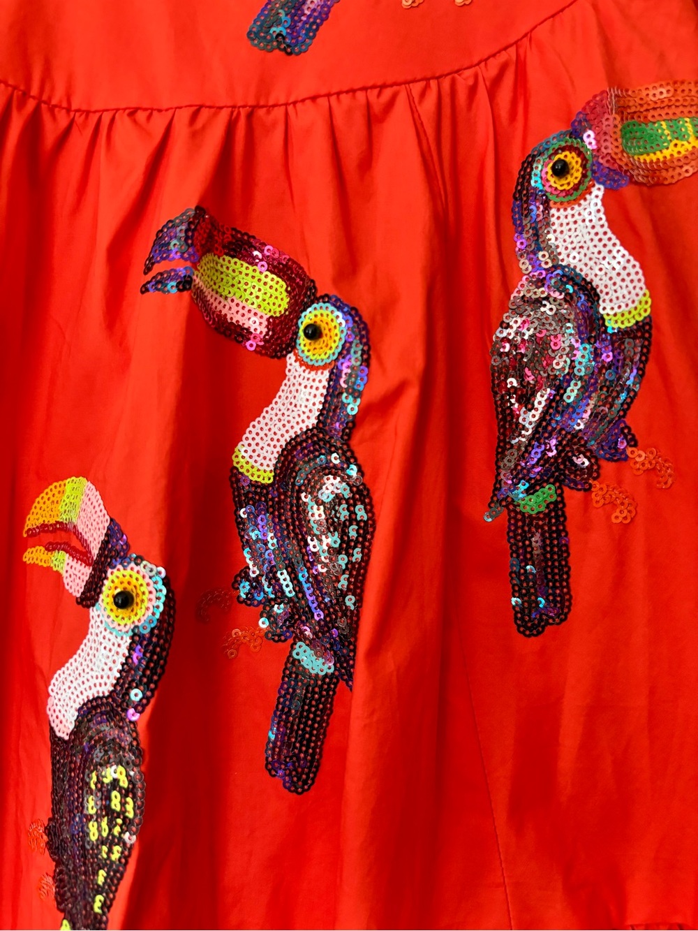 Queen Of Sparkles toucan asymmetrical mini dress - Picture 3 of 5